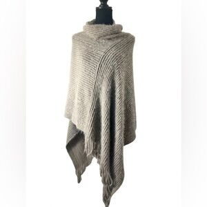 Signature Cowl Neck Poncho Sweater OS Boho
